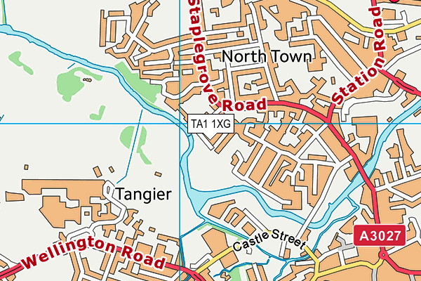 TA1 1XG map - OS VectorMap District (Ordnance Survey)