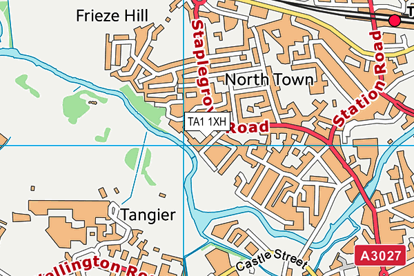 TA1 1XH map - OS VectorMap District (Ordnance Survey)