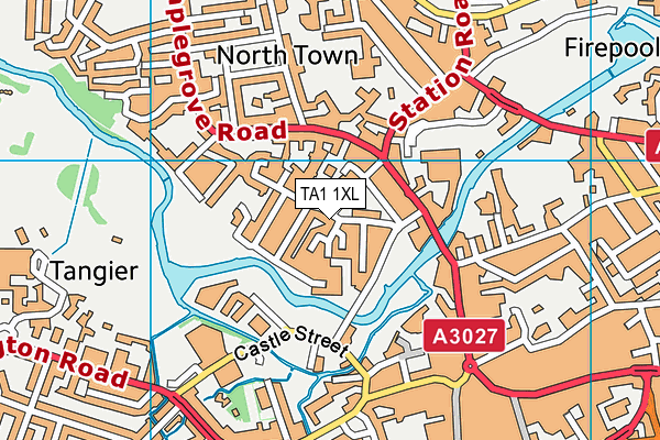 TA1 1XL map - OS VectorMap District (Ordnance Survey)