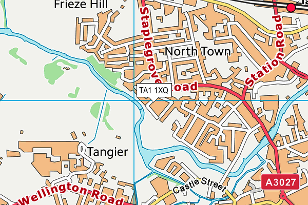 TA1 1XQ map - OS VectorMap District (Ordnance Survey)