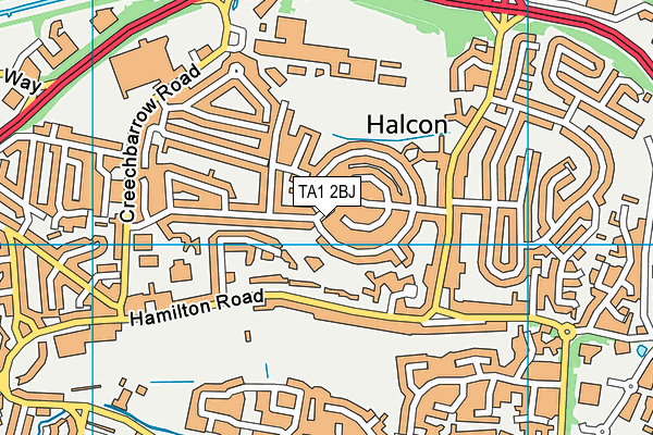 TA1 2BJ map - OS VectorMap District (Ordnance Survey)