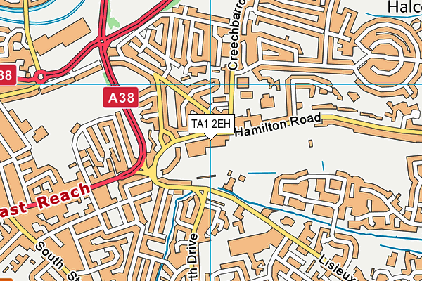 TA1 2EH map - OS VectorMap District (Ordnance Survey)