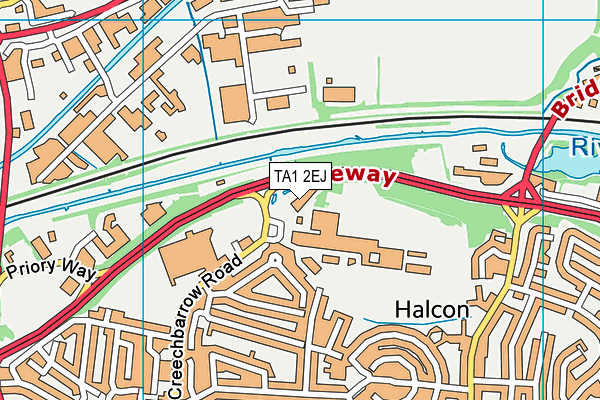 TA1 2EJ map - OS VectorMap District (Ordnance Survey)