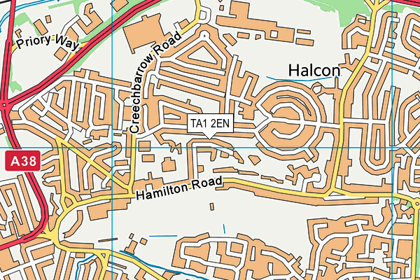 TA1 2EN map - OS VectorMap District (Ordnance Survey)