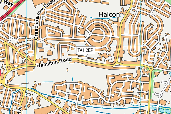 TA1 2EP map - OS VectorMap District (Ordnance Survey)