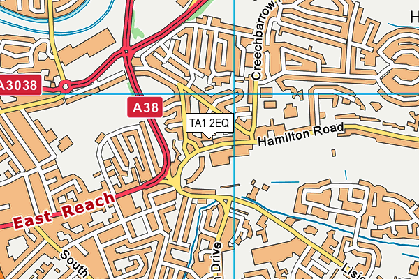 TA1 2EQ map - OS VectorMap District (Ordnance Survey)