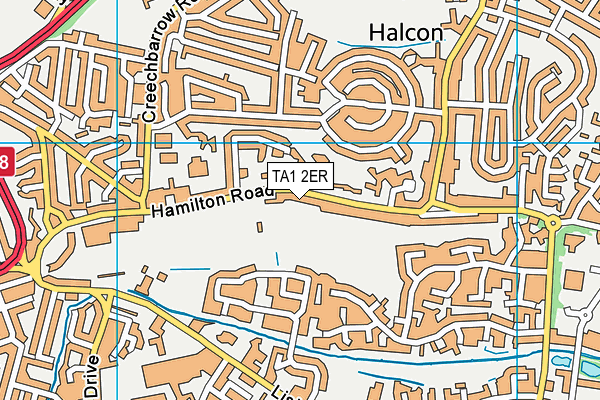 TA1 2ER map - OS VectorMap District (Ordnance Survey)