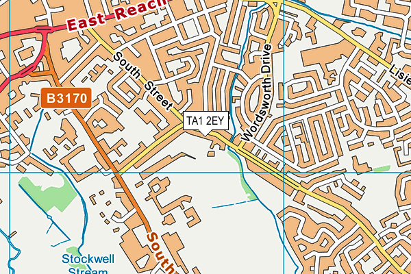 TA1 2EY map - OS VectorMap District (Ordnance Survey)