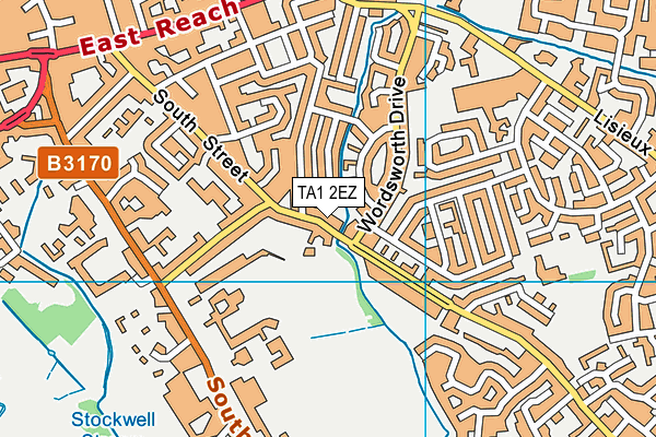 TA1 2EZ map - OS VectorMap District (Ordnance Survey)