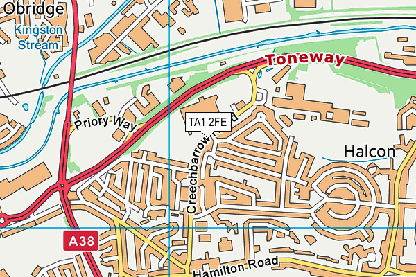 TA1 2FE map - OS VectorMap District (Ordnance Survey)