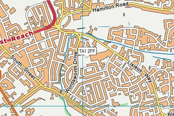 TA1 2FF map - OS VectorMap District (Ordnance Survey)