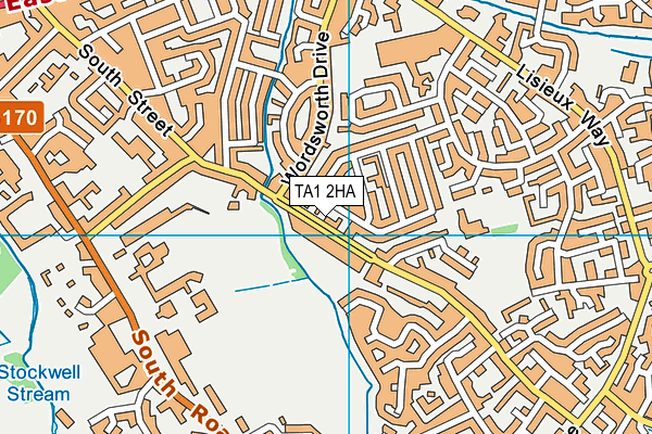 TA1 2HA map - OS VectorMap District (Ordnance Survey)