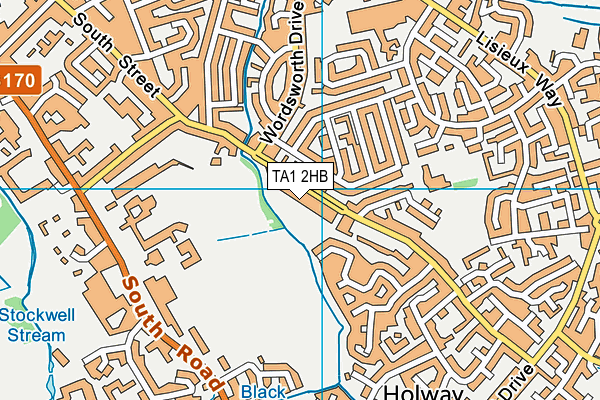 TA1 2HB map - OS VectorMap District (Ordnance Survey)