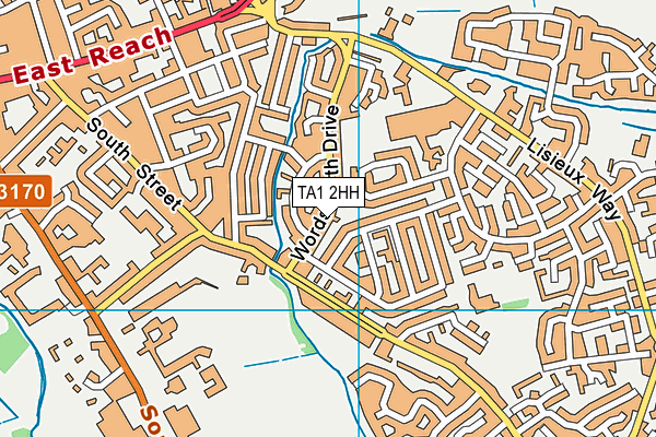 TA1 2HH map - OS VectorMap District (Ordnance Survey)
