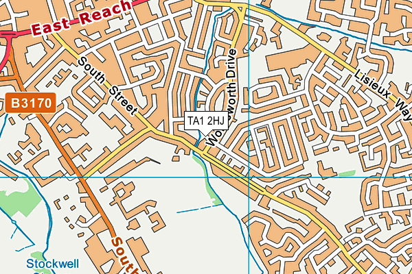 TA1 2HJ map - OS VectorMap District (Ordnance Survey)