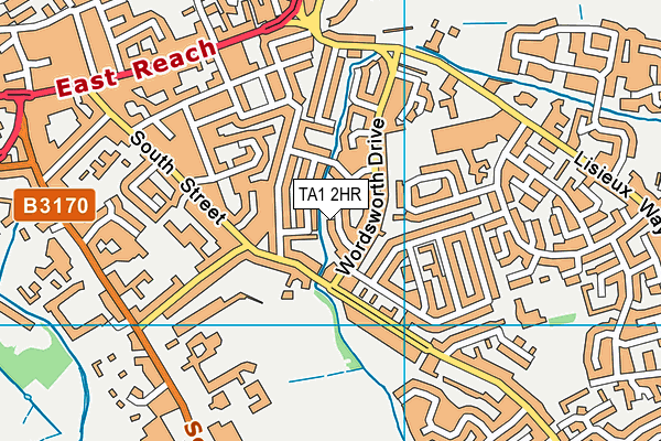TA1 2HR map - OS VectorMap District (Ordnance Survey)