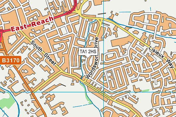 TA1 2HS map - OS VectorMap District (Ordnance Survey)