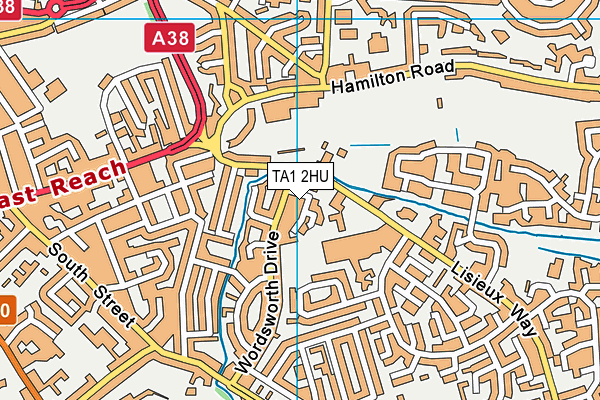 TA1 2HU map - OS VectorMap District (Ordnance Survey)