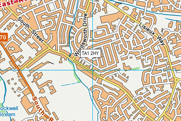TA1 2HY map - OS VectorMap District (Ordnance Survey)