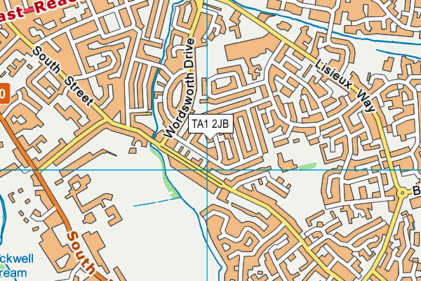 TA1 2JB map - OS VectorMap District (Ordnance Survey)