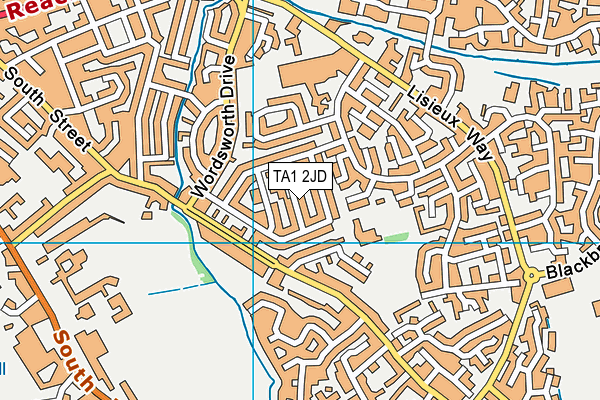 Taunton Deane Partnership College map (TA1 2JD) - OS VectorMap District (Ordnance Survey)