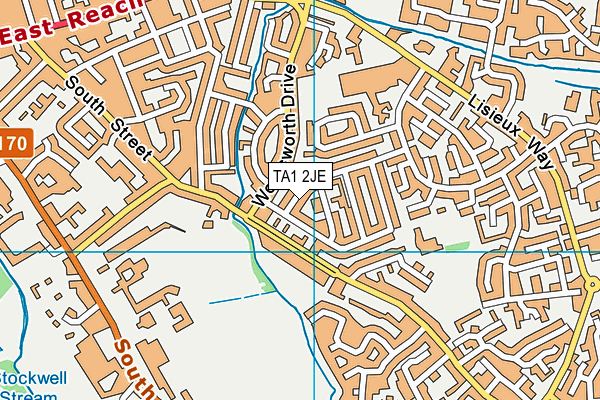 TA1 2JE map - OS VectorMap District (Ordnance Survey)