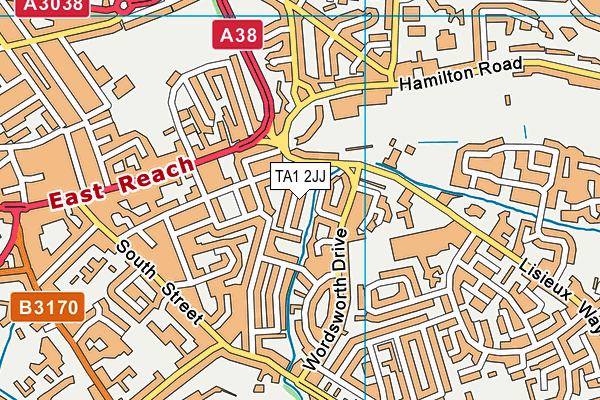 TA1 2JJ map - OS VectorMap District (Ordnance Survey)