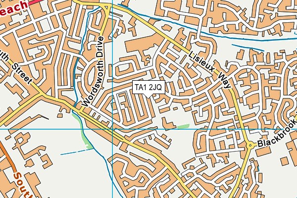 TA1 2JQ map - OS VectorMap District (Ordnance Survey)