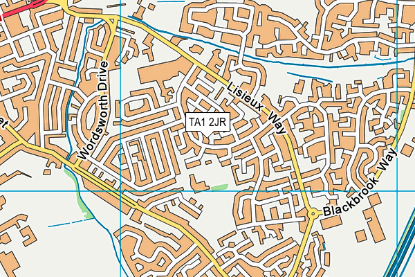 TA1 2JR map - OS VectorMap District (Ordnance Survey)