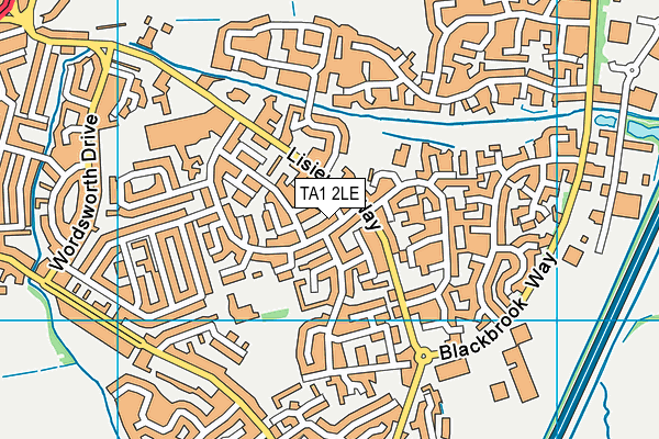 TA1 2LE map - OS VectorMap District (Ordnance Survey)