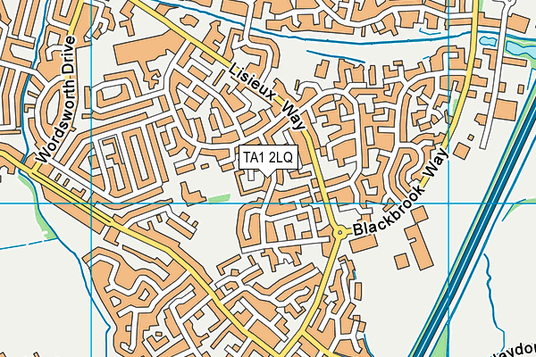 TA1 2LQ map - OS VectorMap District (Ordnance Survey)