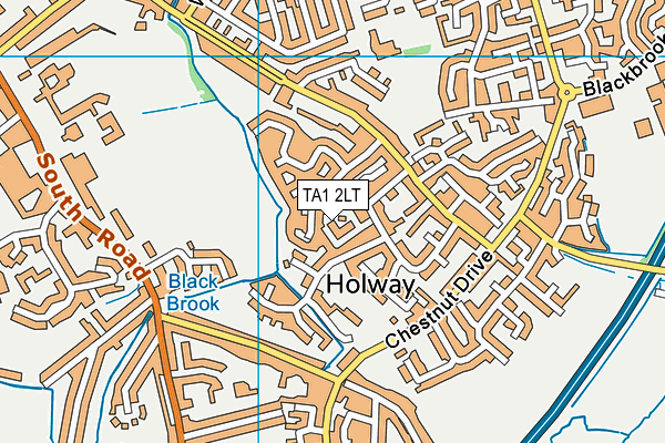 TA1 2LT map - OS VectorMap District (Ordnance Survey)