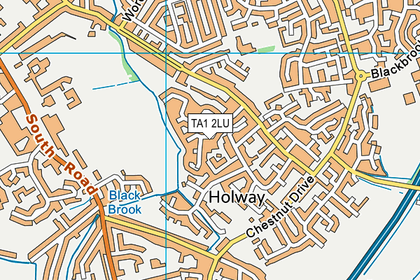 TA1 2LU map - OS VectorMap District (Ordnance Survey)