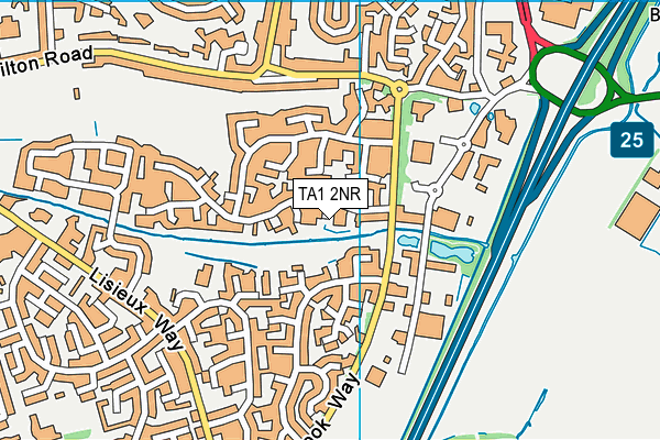 TA1 2NR map - OS VectorMap District (Ordnance Survey)