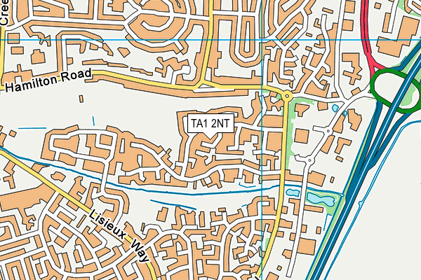 TA1 2NT map - OS VectorMap District (Ordnance Survey)