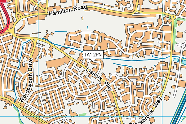 TA1 2PN map - OS VectorMap District (Ordnance Survey)