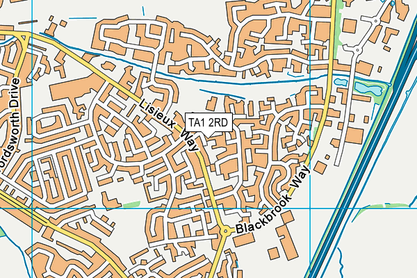 TA1 2RD map - OS VectorMap District (Ordnance Survey)