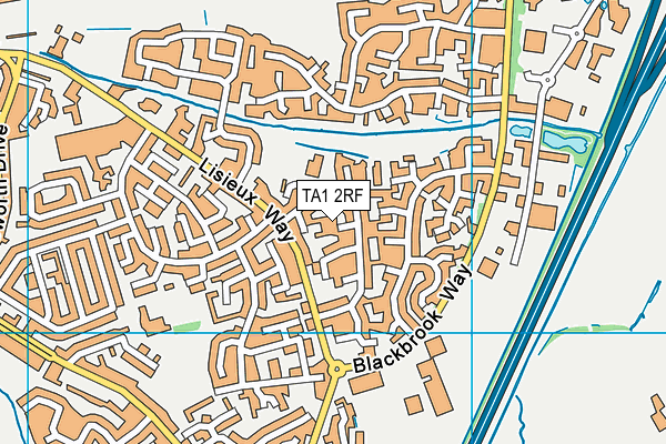 TA1 2RF map - OS VectorMap District (Ordnance Survey)