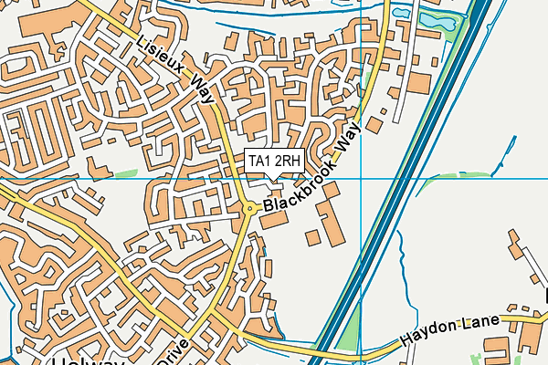 TA1 2RH map - OS VectorMap District (Ordnance Survey)