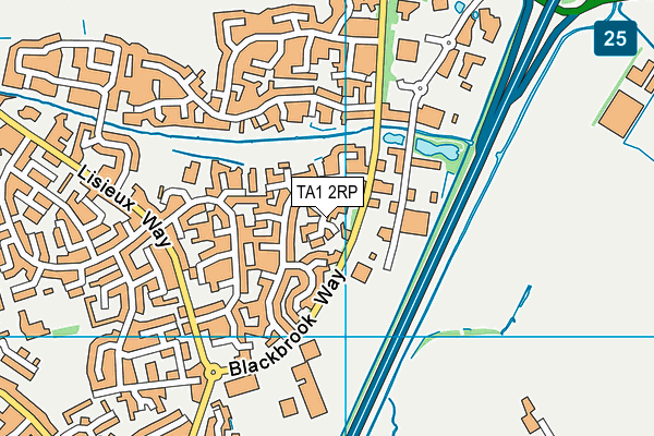 TA1 2RP map - OS VectorMap District (Ordnance Survey)