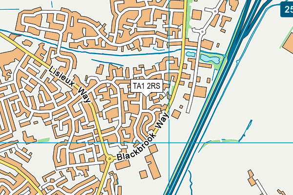 TA1 2RS map - OS VectorMap District (Ordnance Survey)