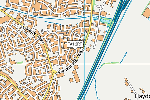 TA1 2RT map - OS VectorMap District (Ordnance Survey)