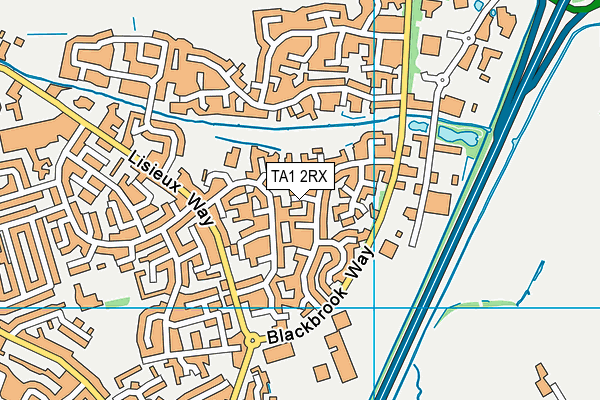 TA1 2RX map - OS VectorMap District (Ordnance Survey)