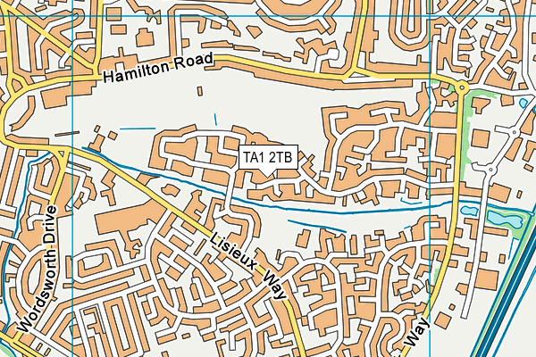TA1 2TB map - OS VectorMap District (Ordnance Survey)