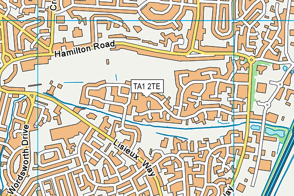 TA1 2TE map - OS VectorMap District (Ordnance Survey)