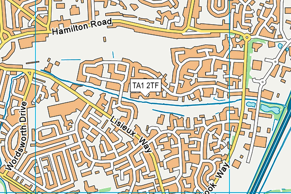 TA1 2TF map - OS VectorMap District (Ordnance Survey)