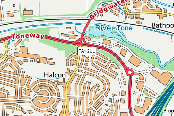 TA1 2UL map - OS VectorMap District (Ordnance Survey)