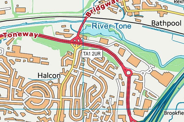 TA1 2UR map - OS VectorMap District (Ordnance Survey)