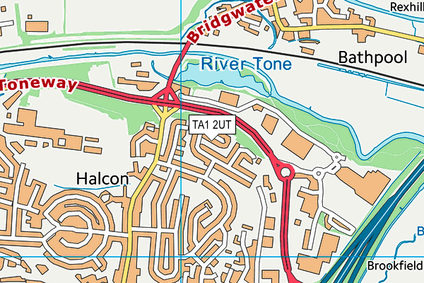 TA1 2UT map - OS VectorMap District (Ordnance Survey)