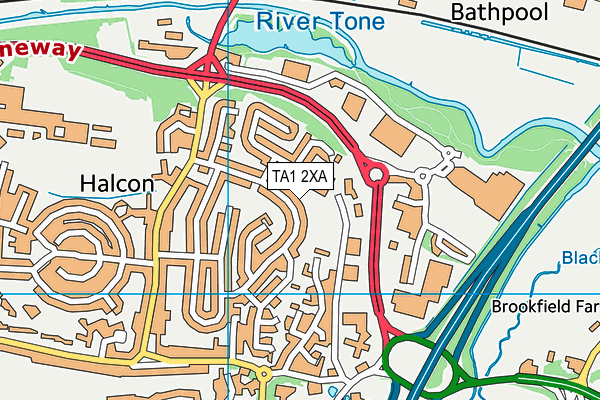 TA1 2XA map - OS VectorMap District (Ordnance Survey)